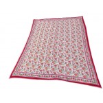 Double Bed Jaipuri Quilt / Razai Hand Block Printing Floral Design Size 90*108